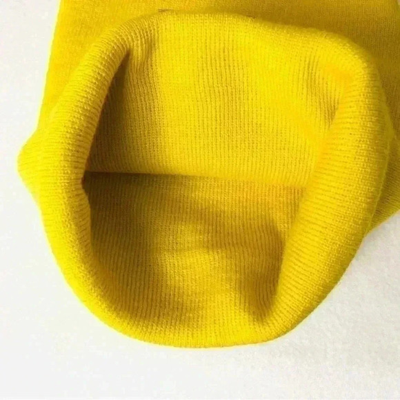 NET Carhartt Yellow Knit Cuffed Stretch Winter Hat Beanie Hat Made In USA SizeOS - Picture 7 of 10